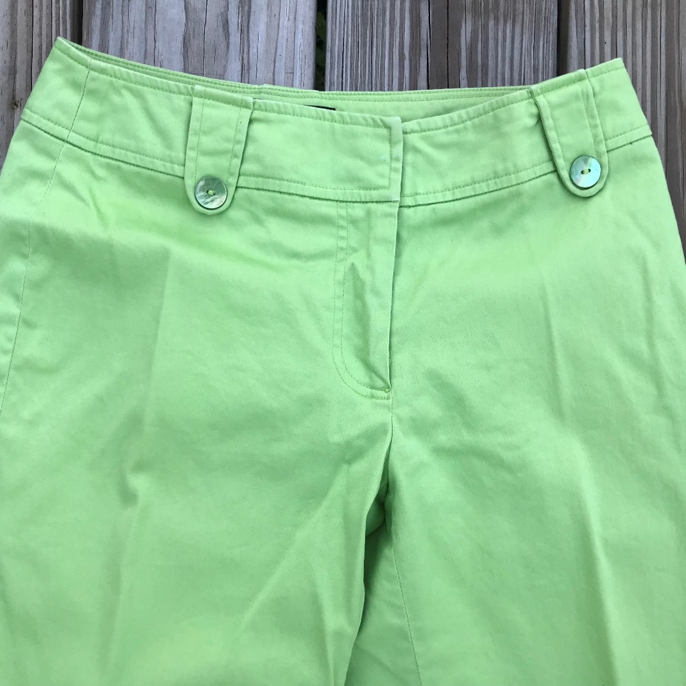 Focus 2000 Petite Women Cropped Pant Stretch Green - Picture 2 of 8